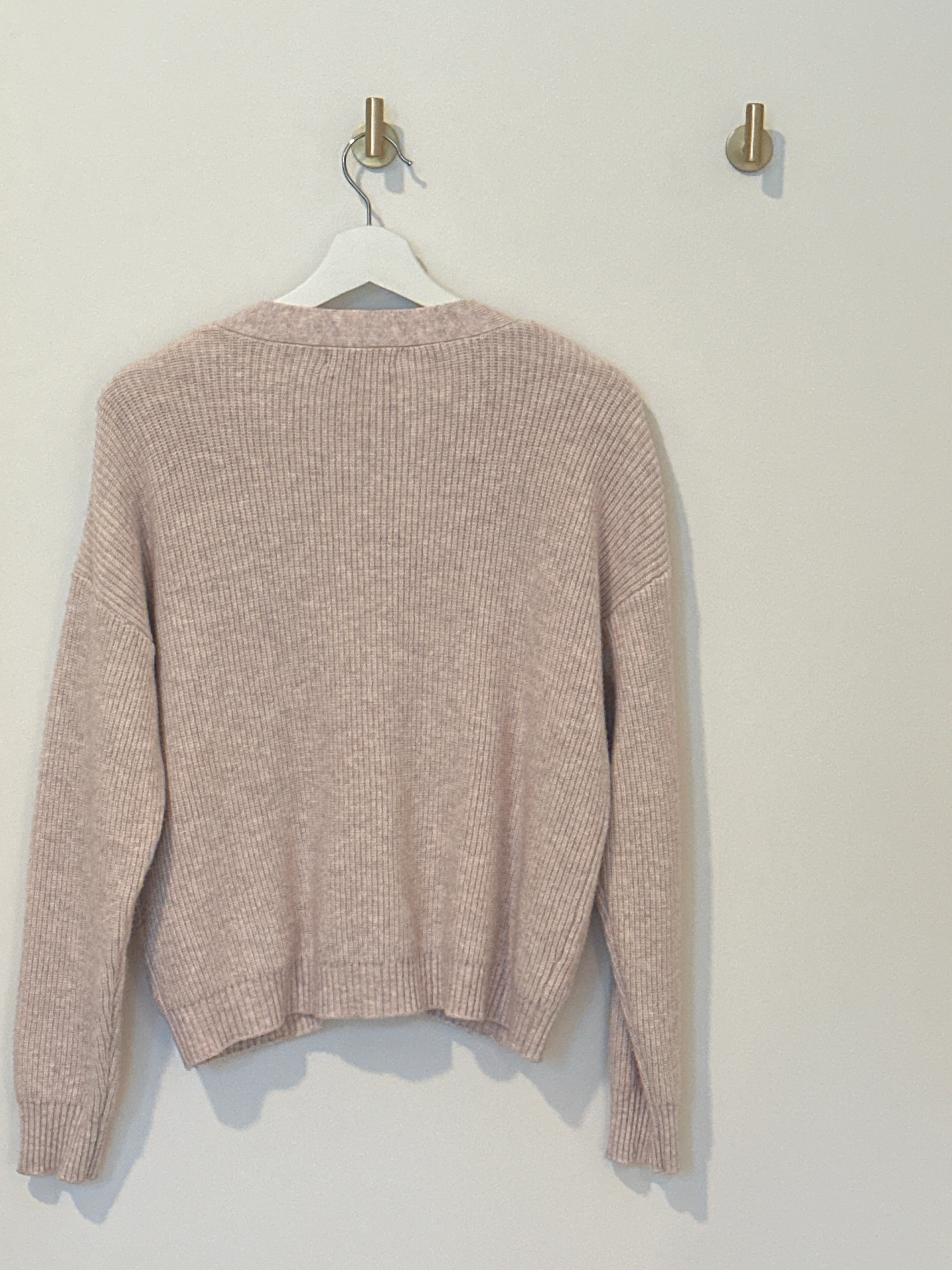 monika hibbs Rib Knit V-neck Cardigan