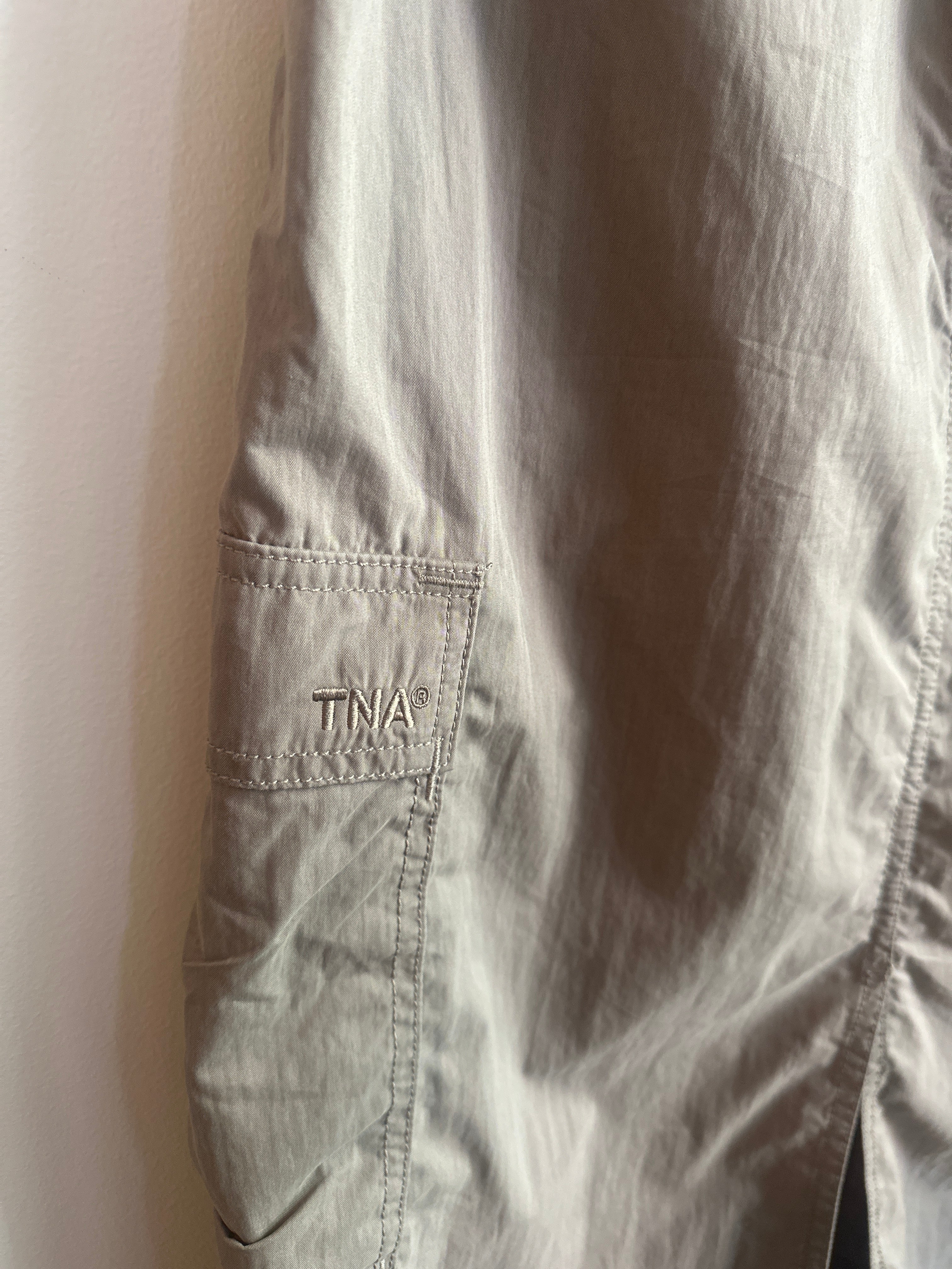 TNA (Aritzia) Utility Cargo Maxi Skirt – Taupe — Size S