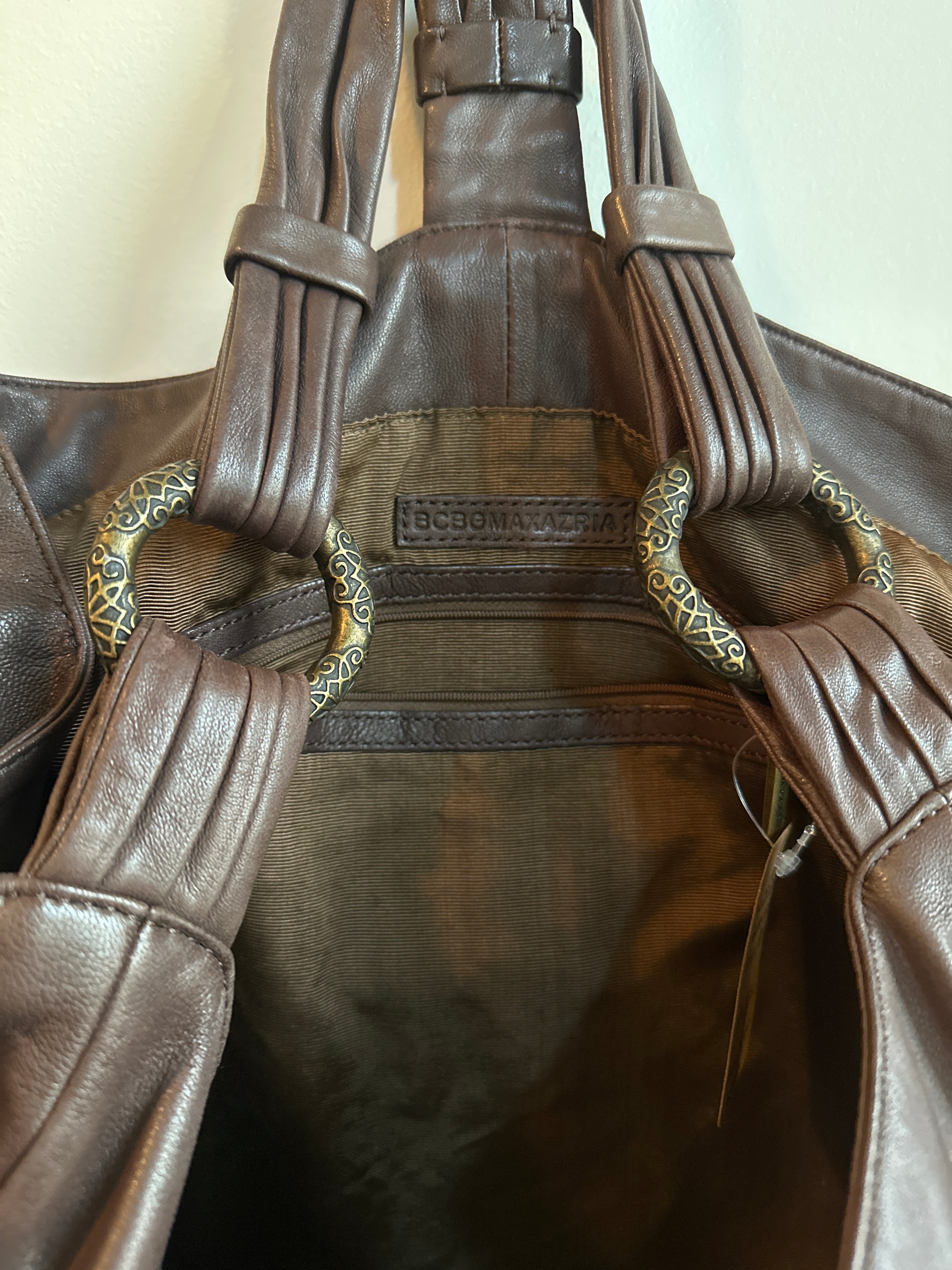 BCBG MAXAZRIA Boho Leather Shoulder Bag