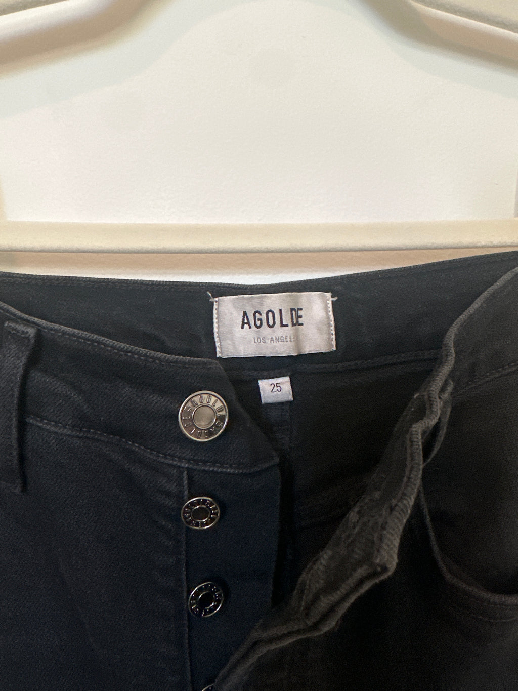 AGOLDE Riley Long Black Denim