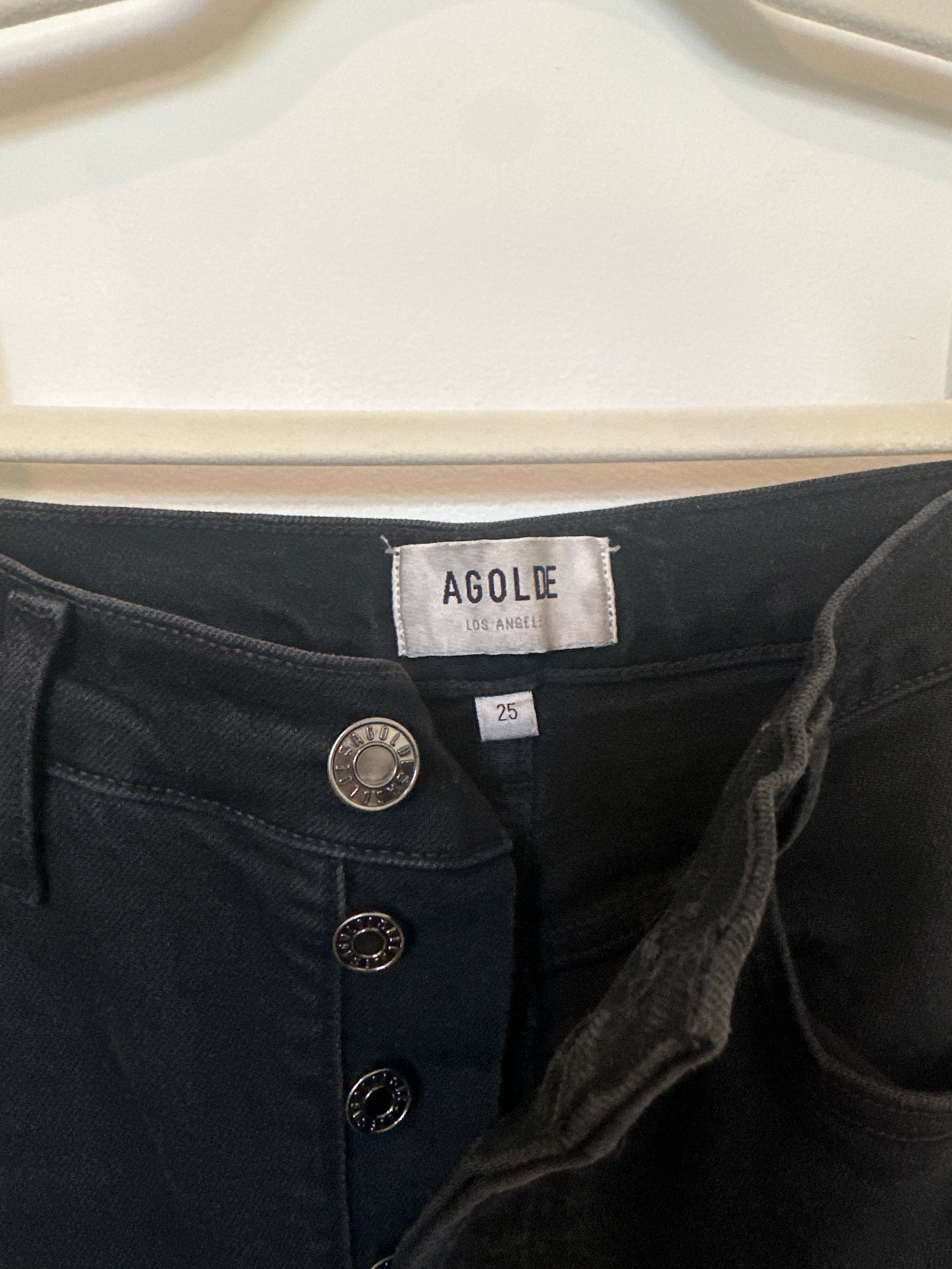AGOLDE Riley Long Black Denim
