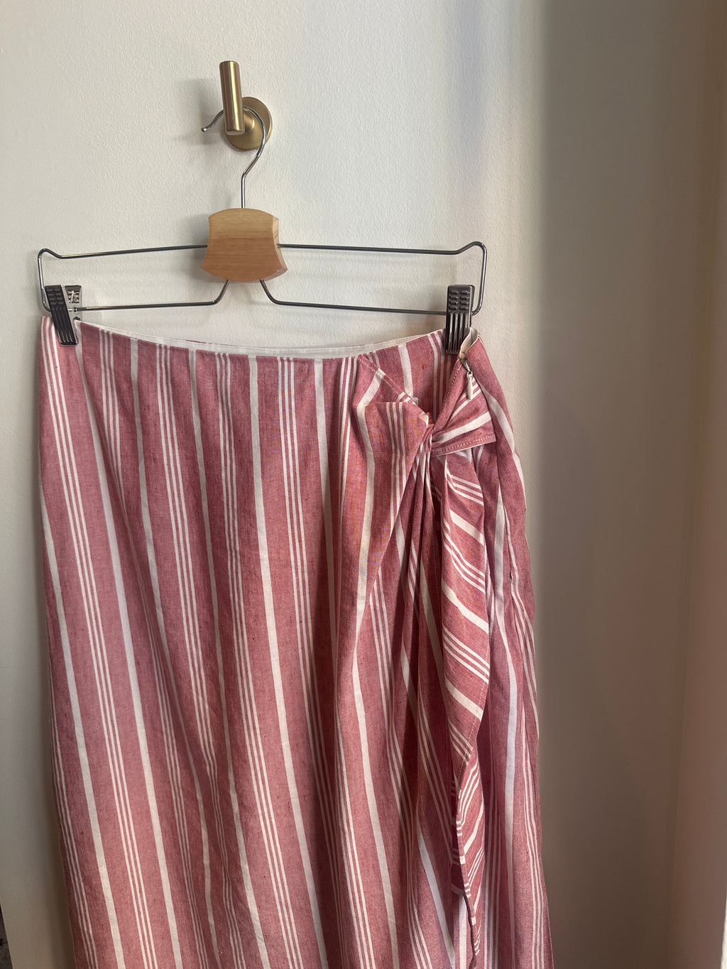 Club Monaco Linen Blend Faux Wrap Tie Skirt | Size 8