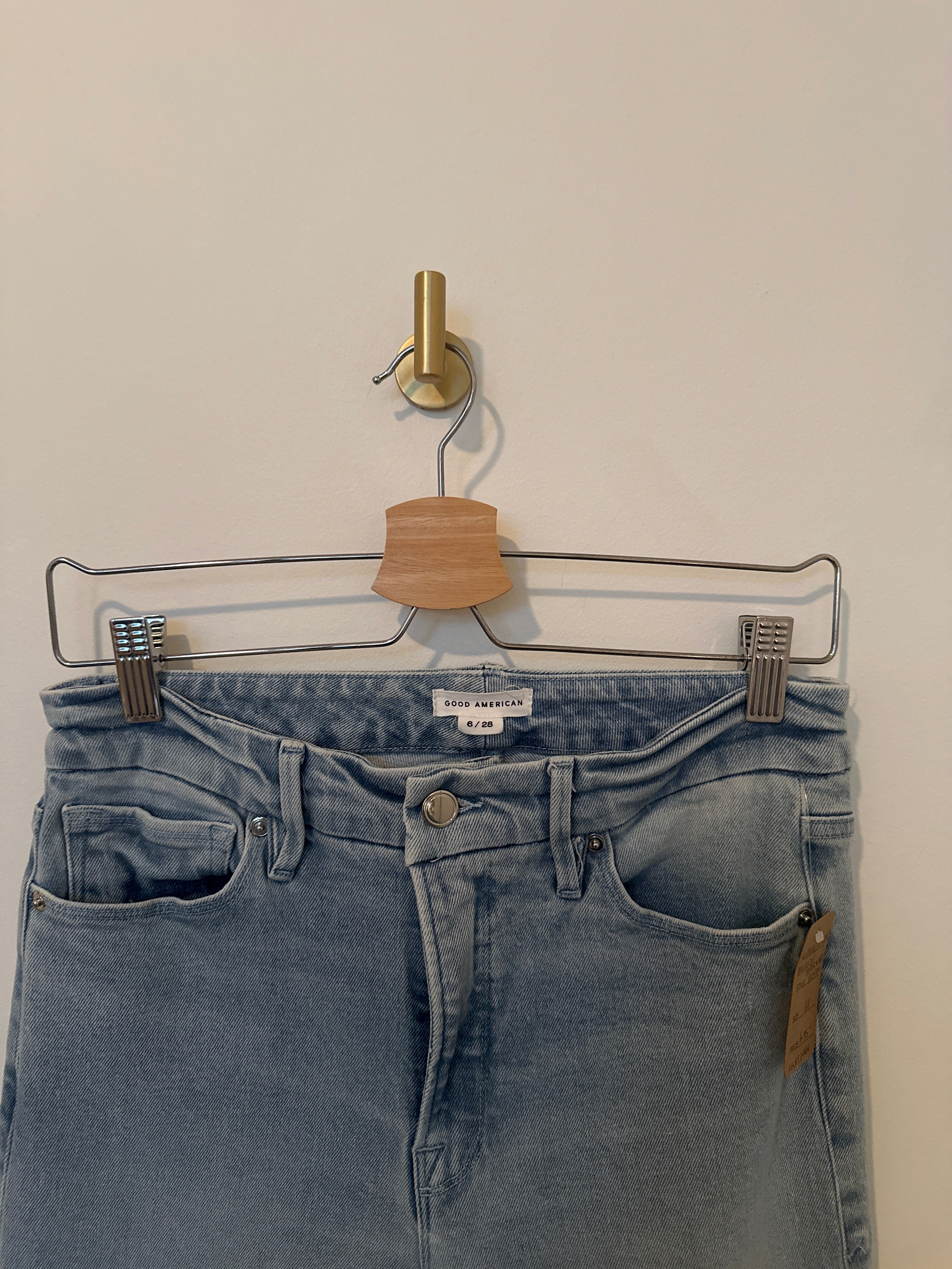 GOOD AMERICAN Palazzo Wide Leg Flare Jeans 6/28