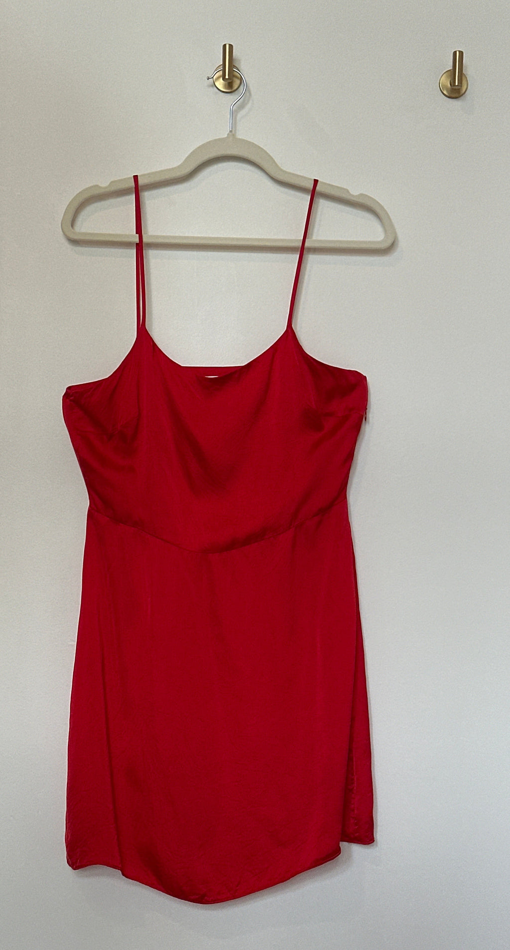 Wilfred Scoop Neck Small Little Red Silky Mini Dress