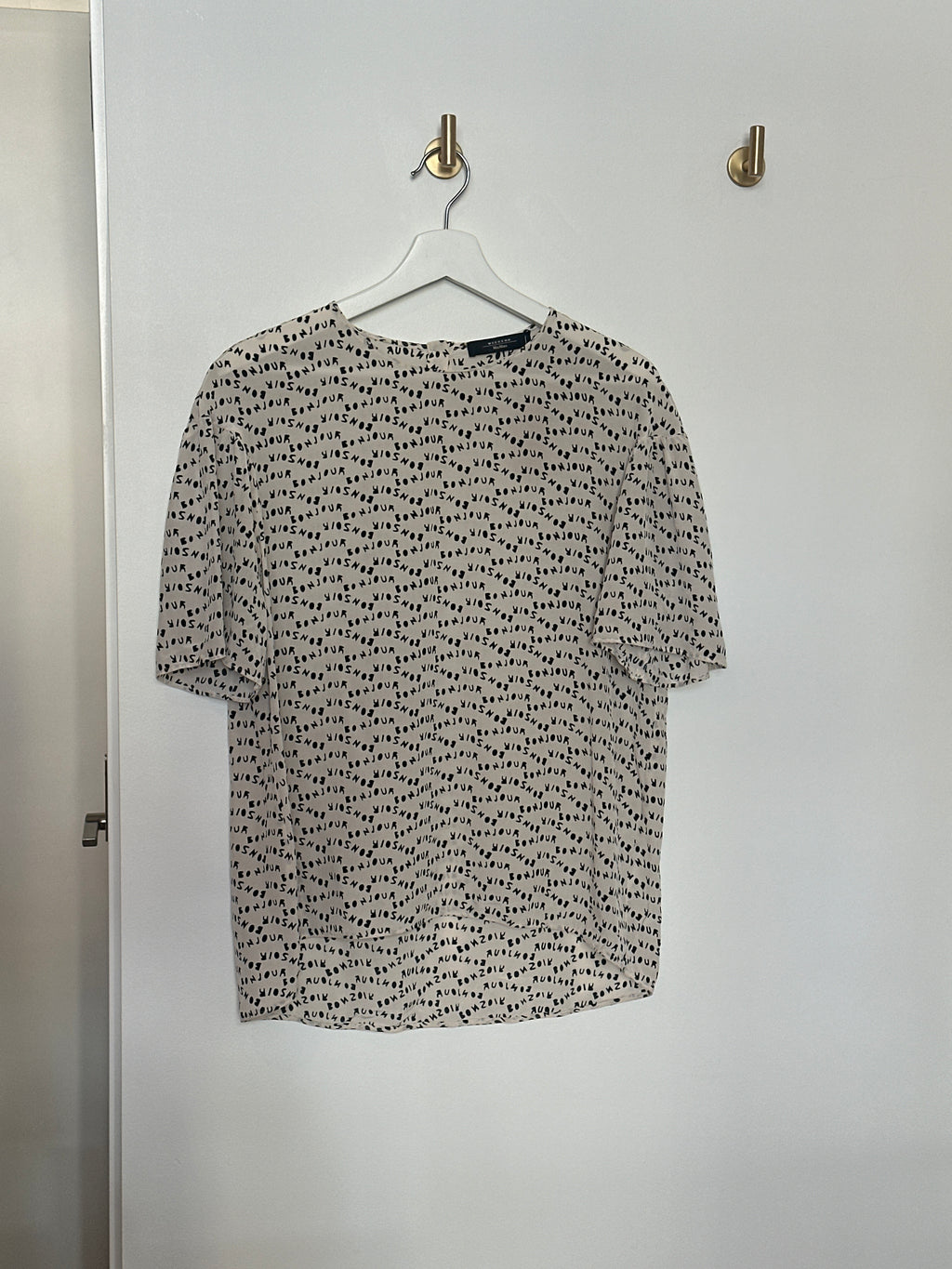 WEEKEND MaxMara BONJOUR BONSOIR Printed Blouse Size M