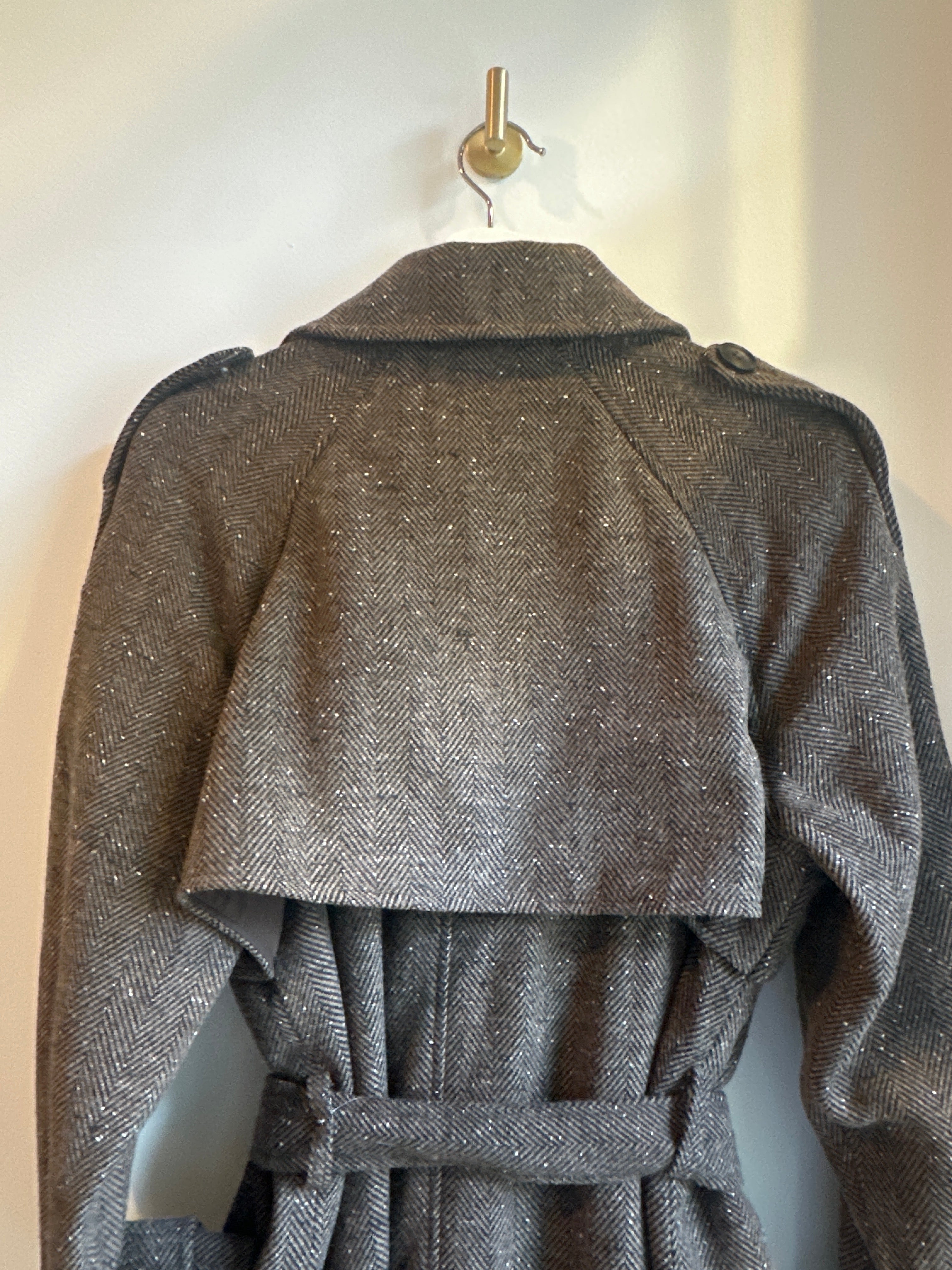 H&M Chocolate Brown Tweed Coat – Size XS (BNWT) - fits S/M frame