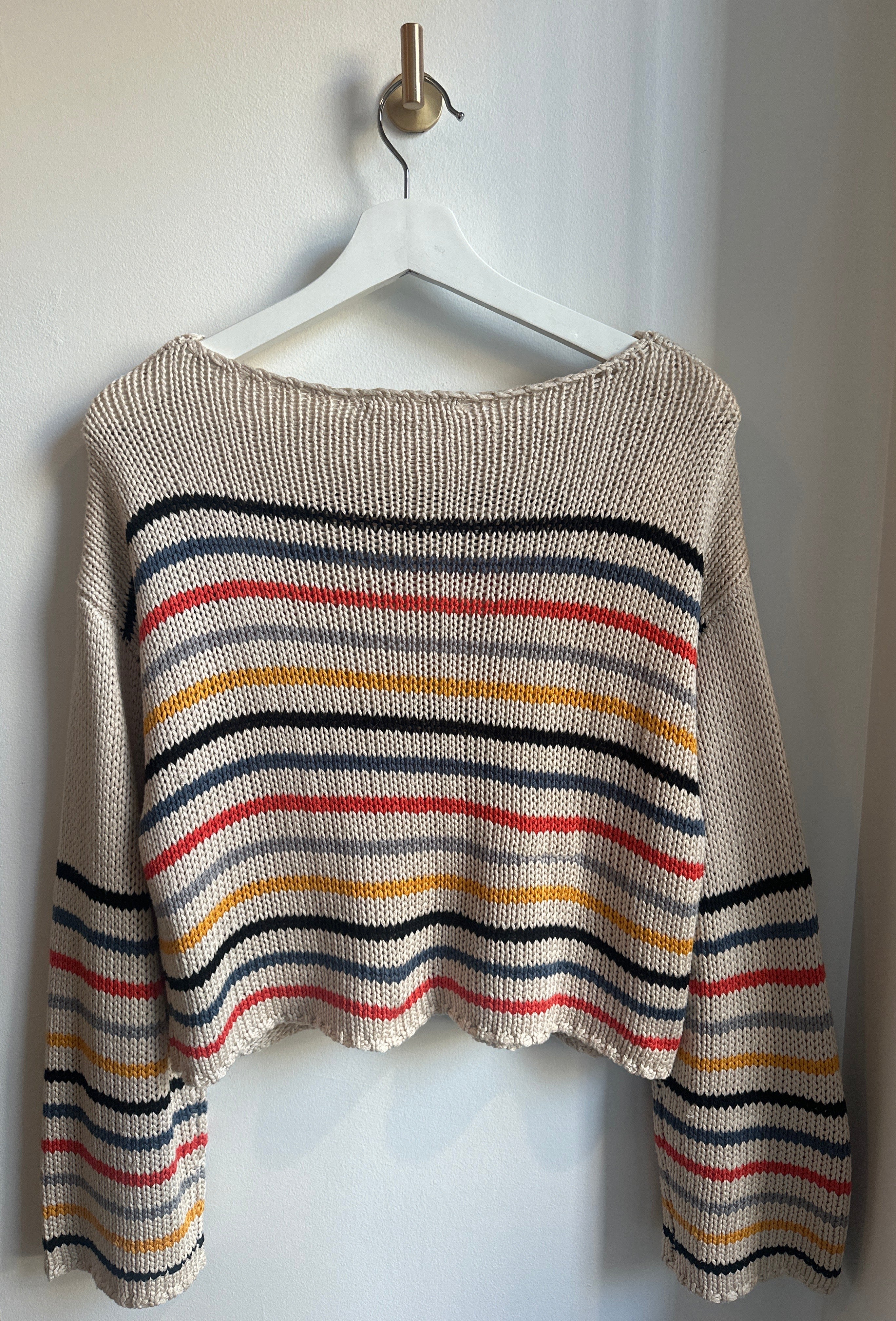 LOVESTITCH Stripe Knit Sweater – Size Small