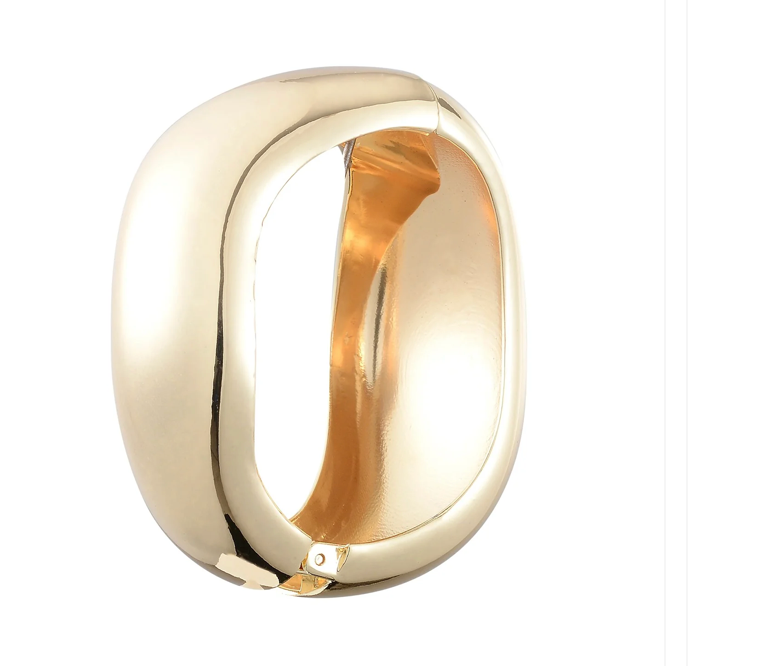 Jewelry Editorial Hinge Bracelets 14K Gold PVD- Recycled : Yellow Gold / Breeze