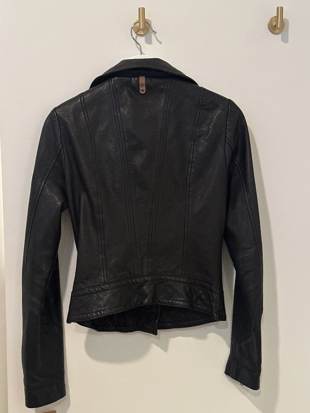 Mackage Black Leather Biker Style Jacket