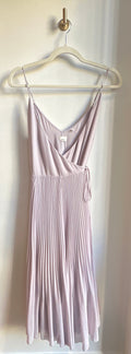 Wilfred Pleated Wrap Dress — Lavender | Size S