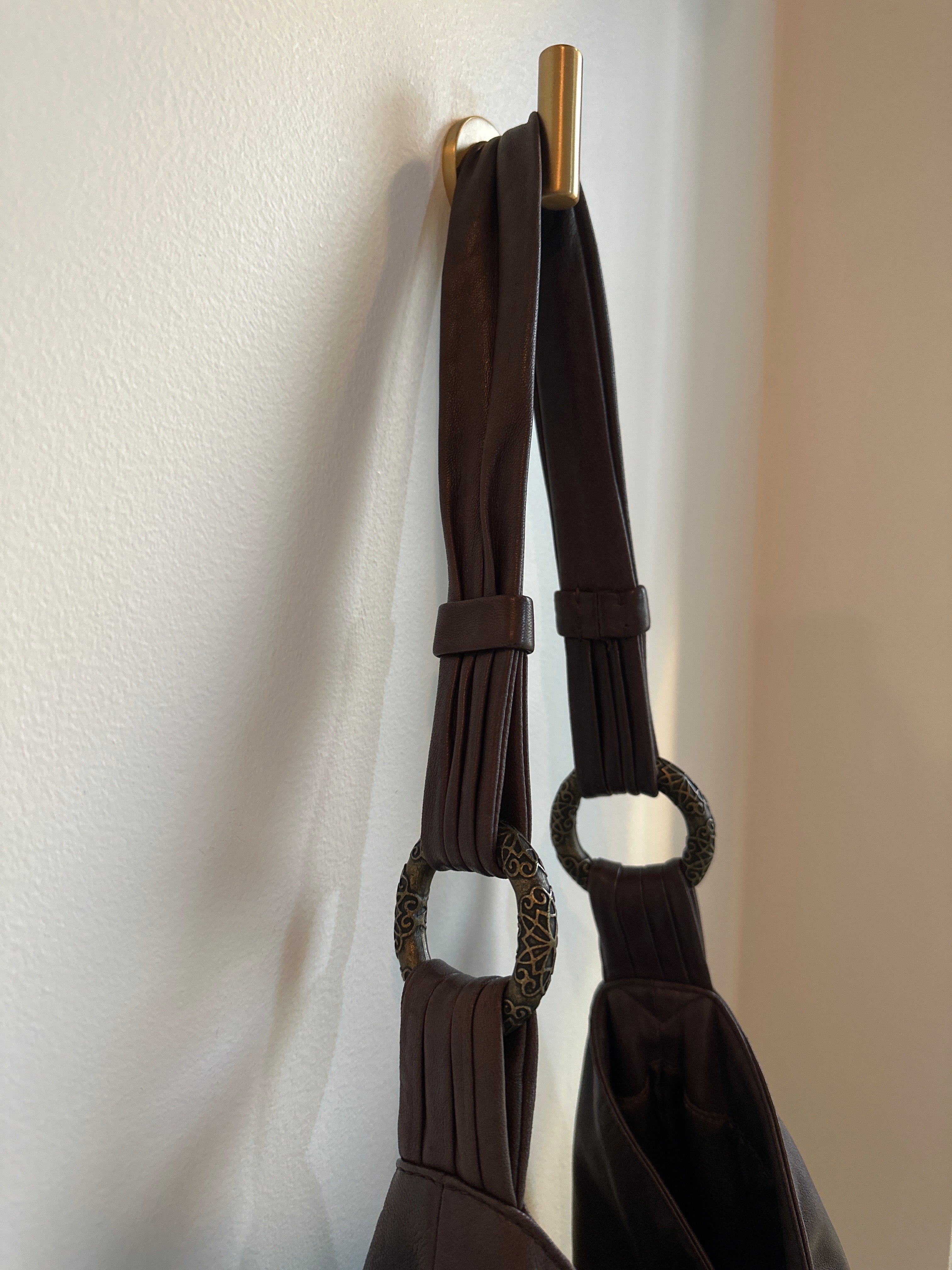 BCBG MAXAZRIA Boho Leather Shoulder Bag