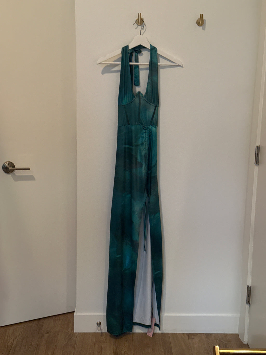 Micas Emerald Green Halter Dress