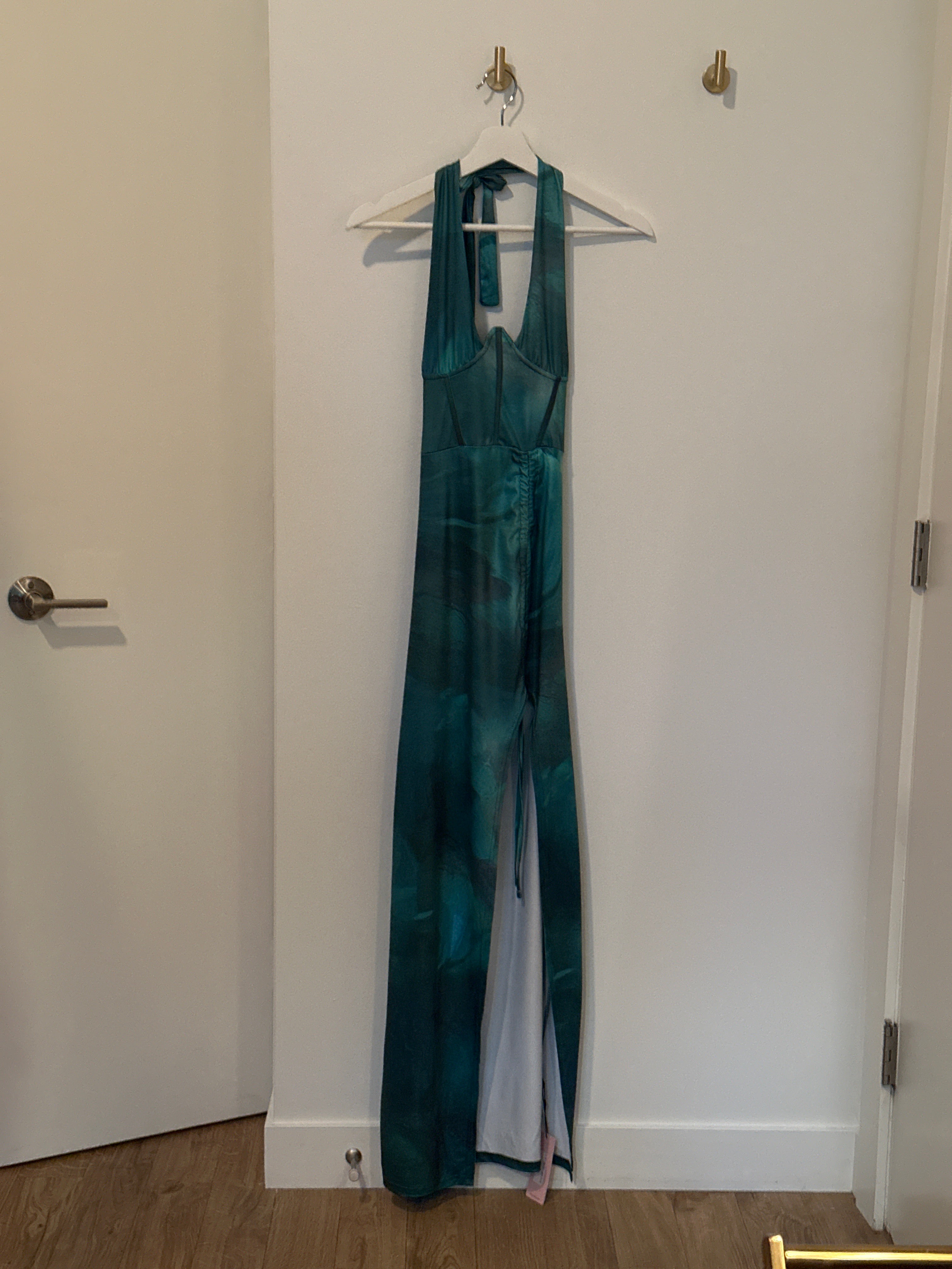 Micas Emerald Green Halter Dress