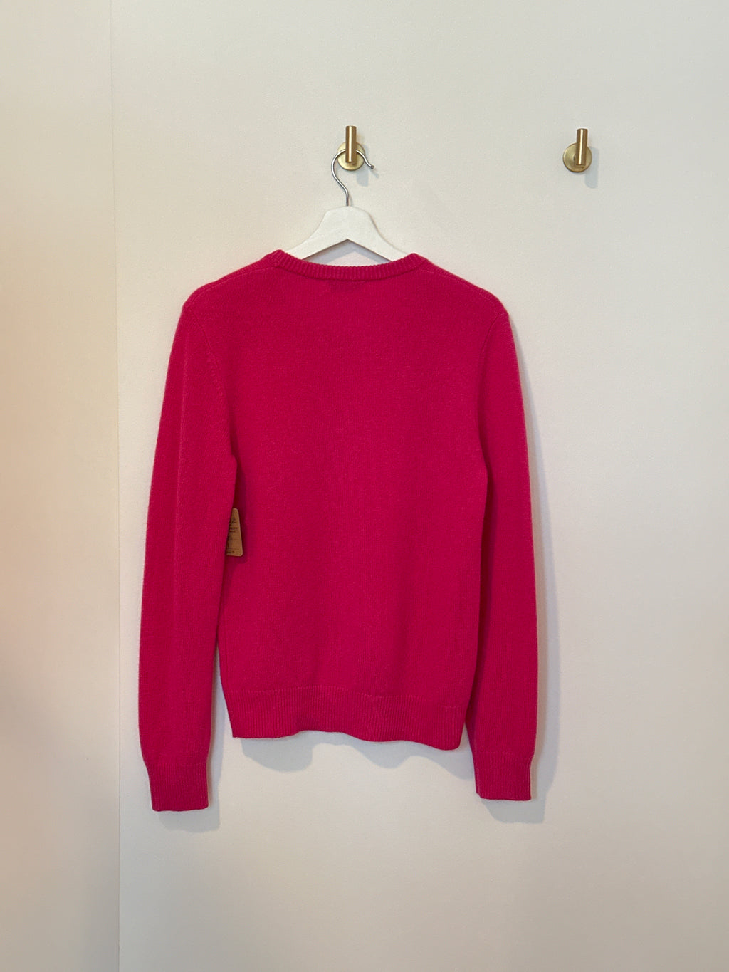 BABATON Long Sleeved Crew Neck Fuchsia Sweater Medium