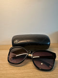 CHANEL Quilted Arm Cat-Eye Sunglasses + Case 5330 c.501/S8