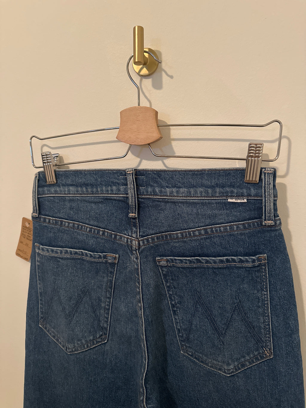 MOTHER DENIM HIGH RISE SLIM 'THE TOMCAT' ANKLE FRAY SIZE 26