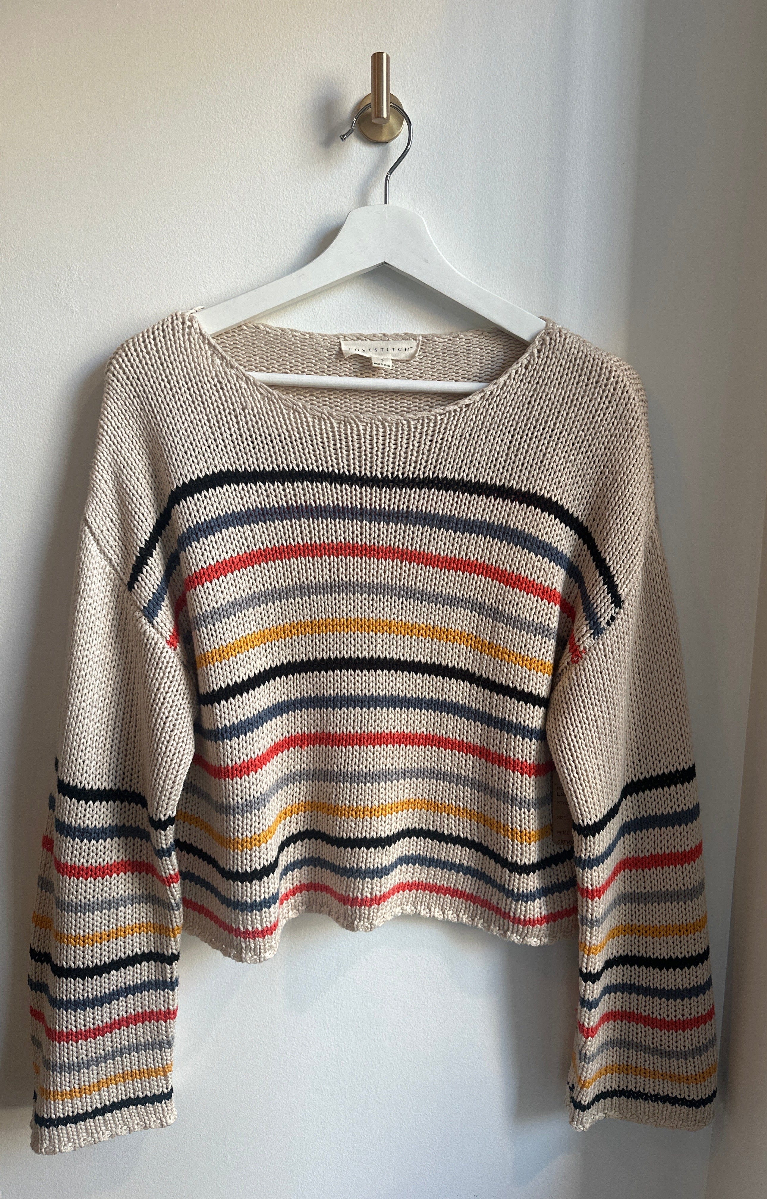 LOVESTITCH Stripe Knit Sweater – Size Small