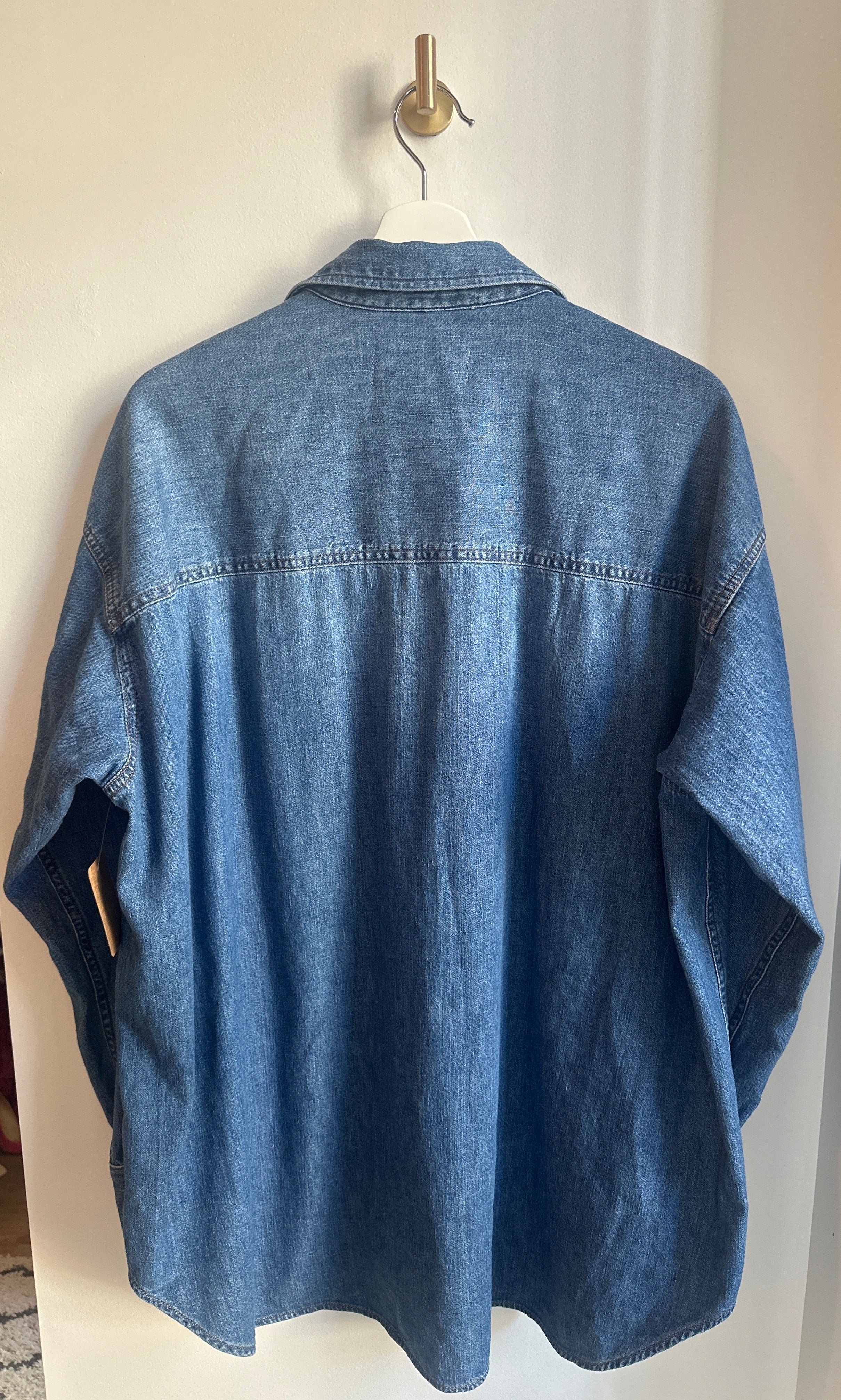DENIM FORUM Oversized Denim Shirt – Medium Wash - Size M