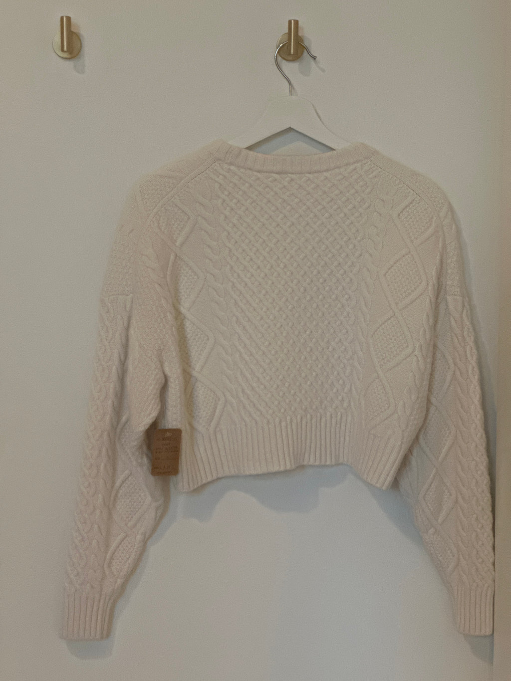 Sunday Best Merino Wool Cropped Cable-knit Sweater