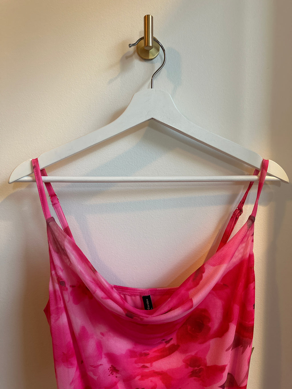 Pretty Garden Tiered Tank Dress — Pink Floral | Size L