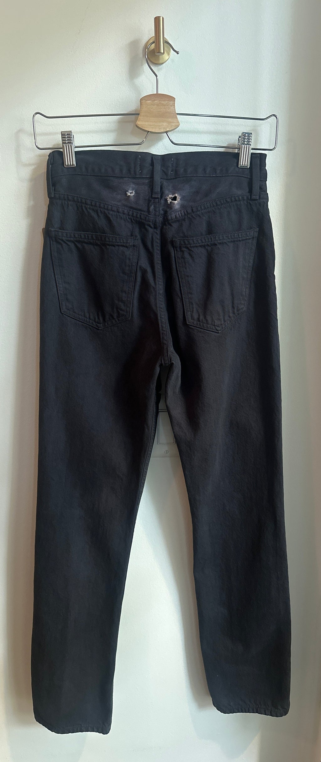 AGOLDE “Lana” Slice Leg Black Jeans — Size 23