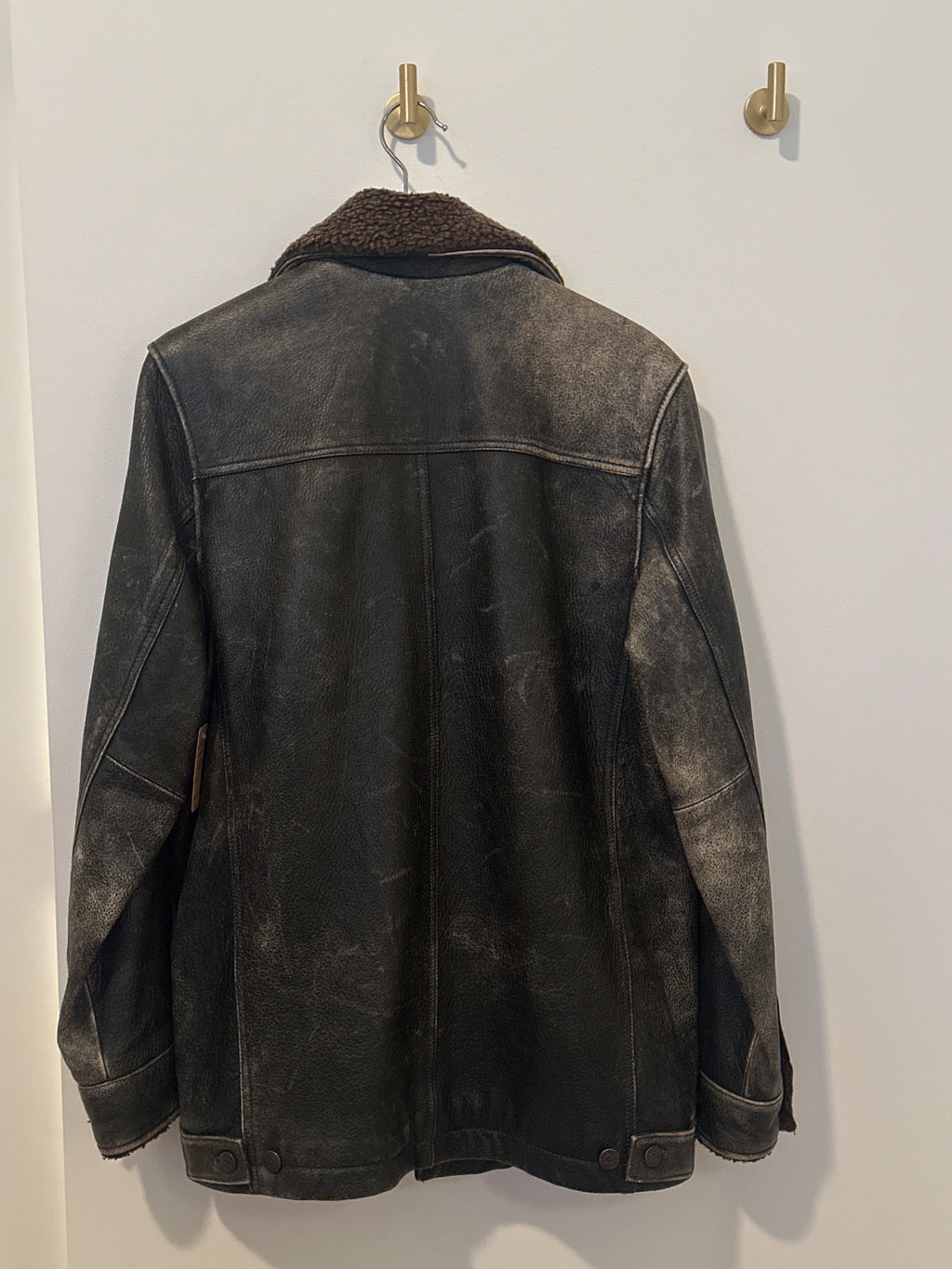GAP Distressed Over-size Leather Jacket