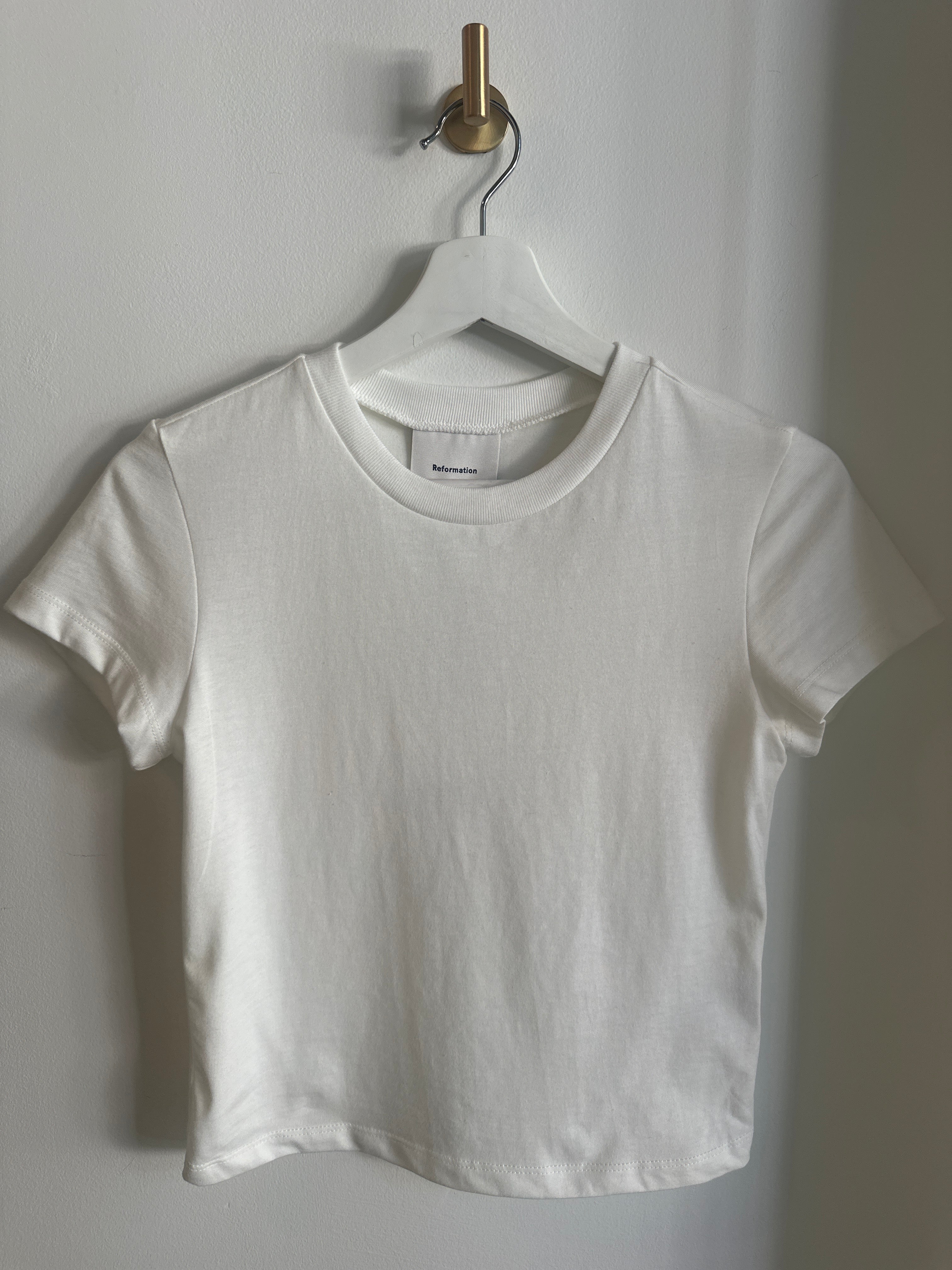 Reformation “Lissa” White Tee | Size XS