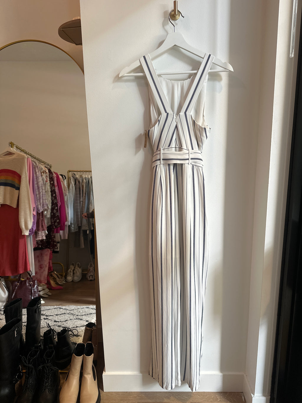 Ever New Striped Tie-Waist Jumpsuit
Size 4