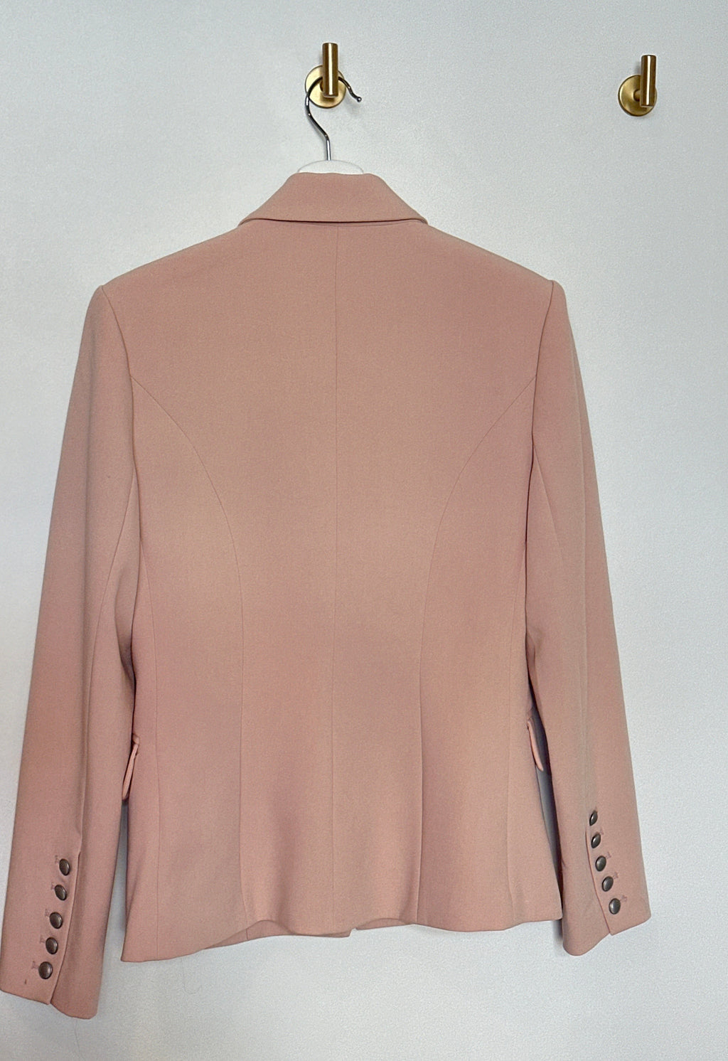 L’AGENCE Double-Breasted Blazer — Blush | Size 6