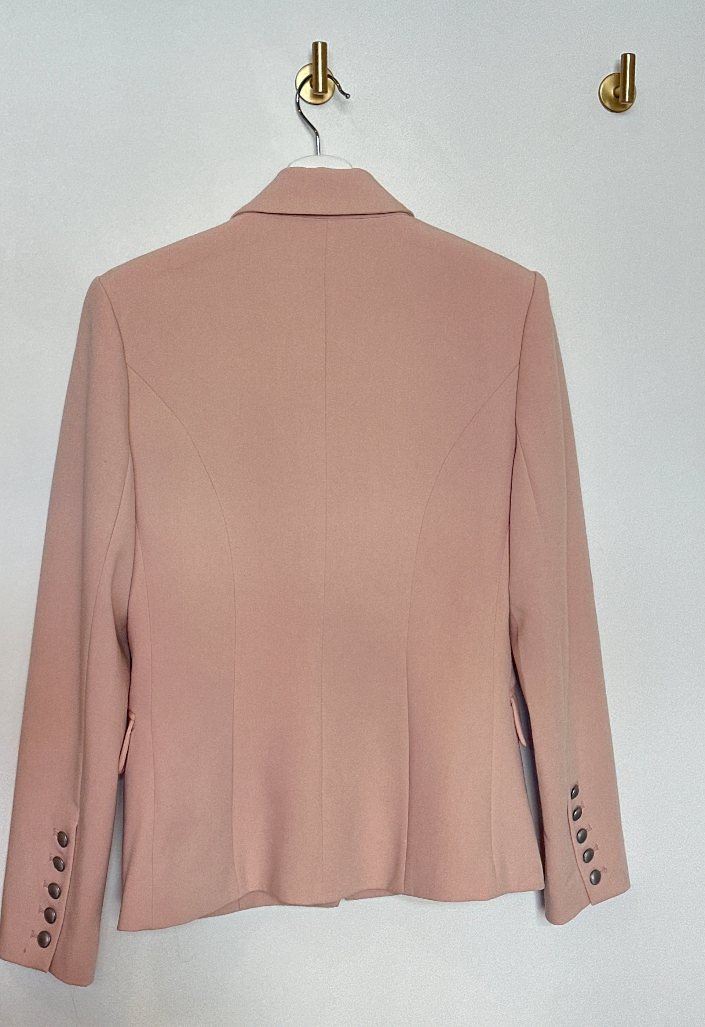 L’AGENCE Double-Breasted Blazer — Blush | Size 6
