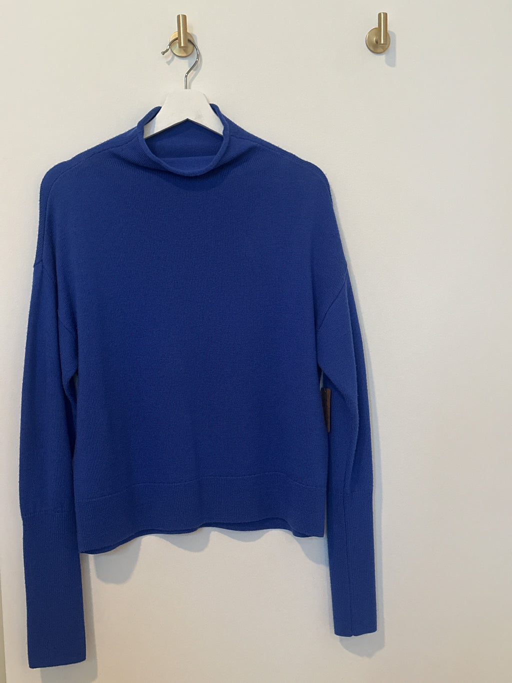 wilfred Royal Blue Long Sleeve Mock Turtle Neck Sweater
