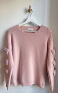 SIONI Blush Pom-Detail Sweater Size Small
