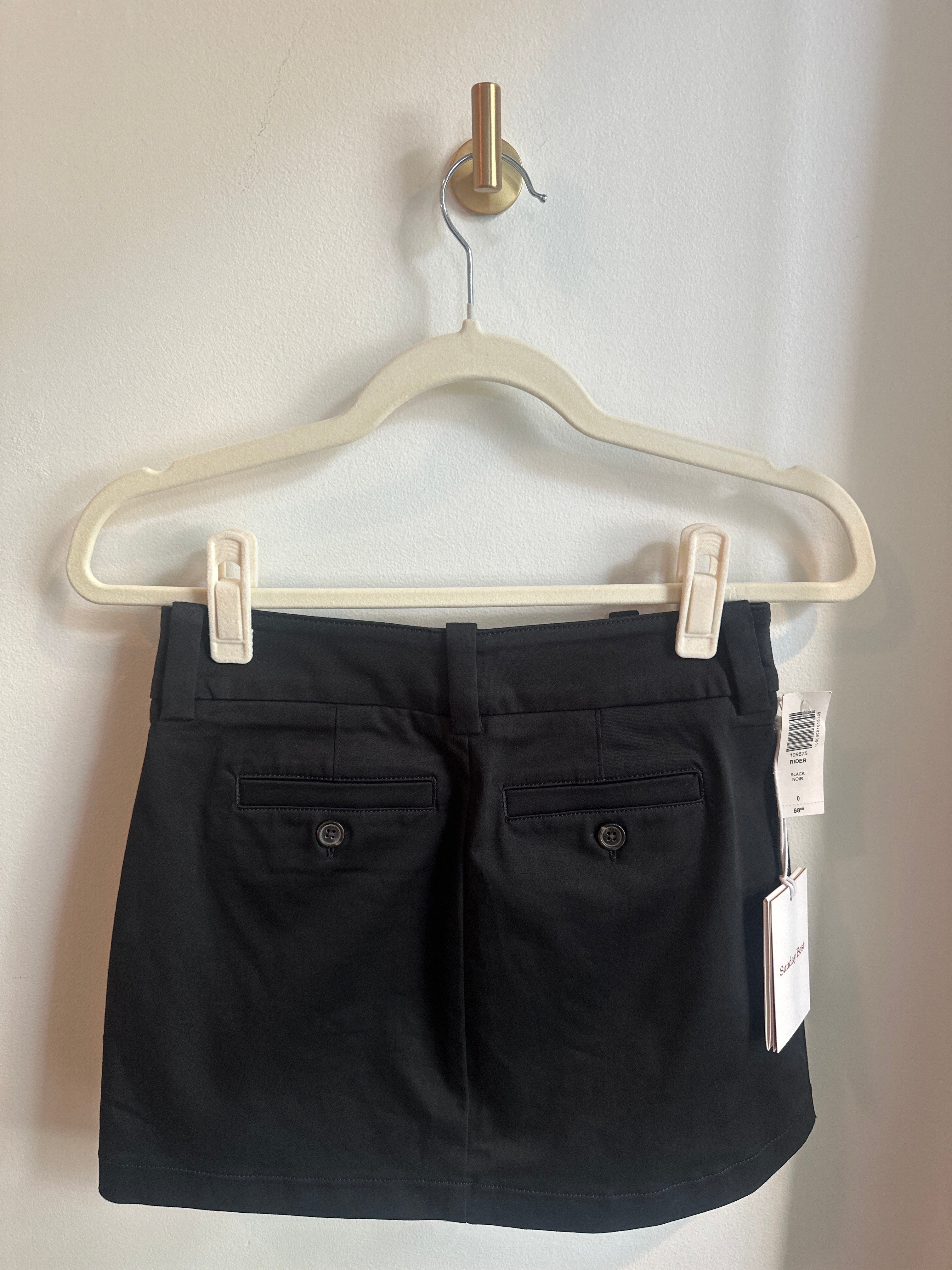 SUNDAY BEST Pleated Mini Skirt – Black Size 0 — BNWT