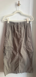 TNA (Aritzia) Utility Cargo Maxi Skirt – Taupe — Size S