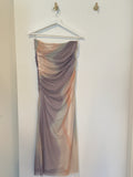 ZARA Strapless, Ruched Sides, Floor Length Dress