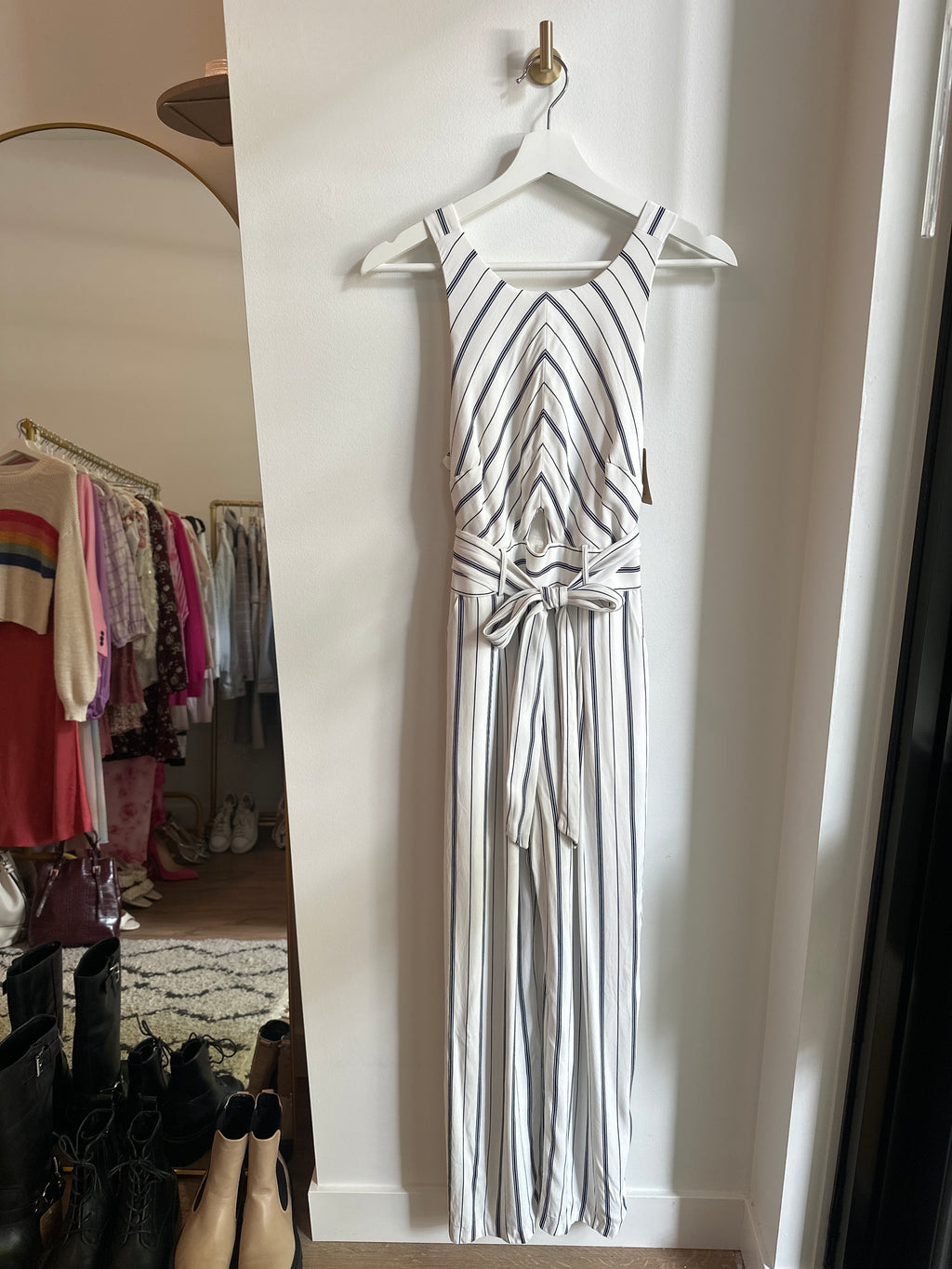 Ever New Striped Tie-Waist Jumpsuit
Size 4