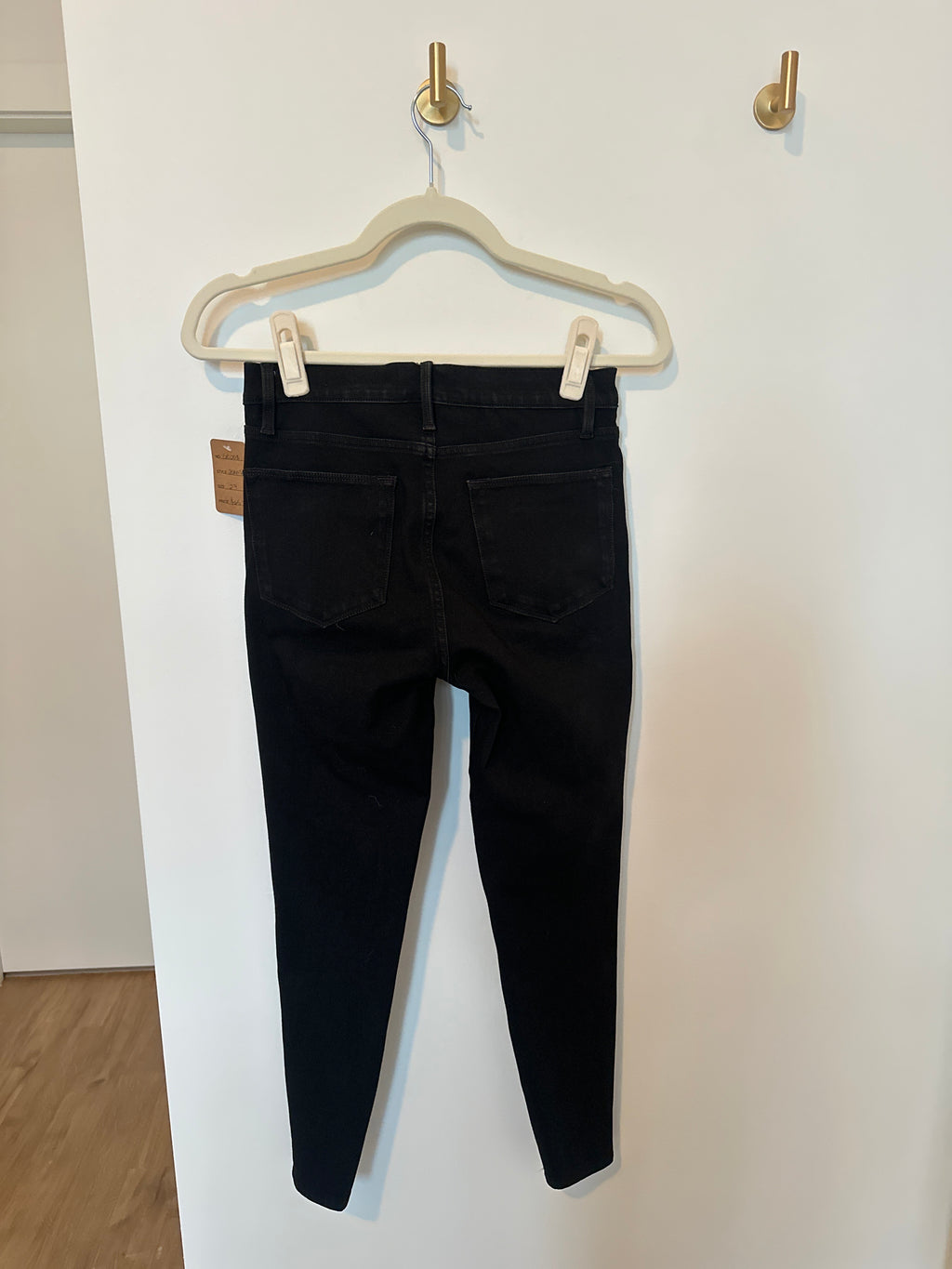FRAME Black Le High Skinny Waxy Jeans