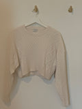 Sunday Best Merino Wool Cropped Cable-knit Sweater