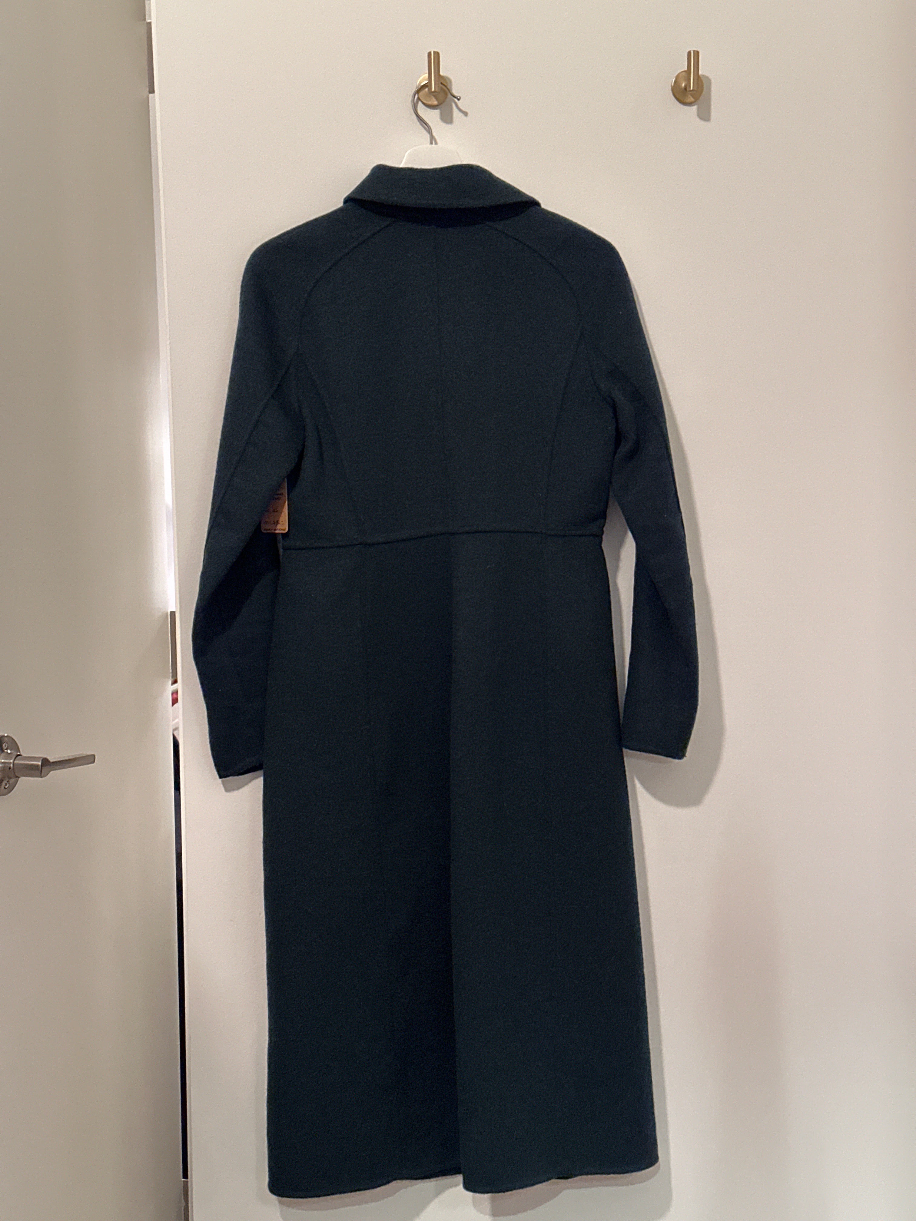 BANANA REPUBLIC Deep Forest Green Mid Length Wool Coat