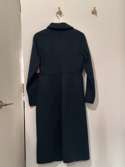 BANANA REPUBLIC Deep Forest Green Mid Length Wool Coat
