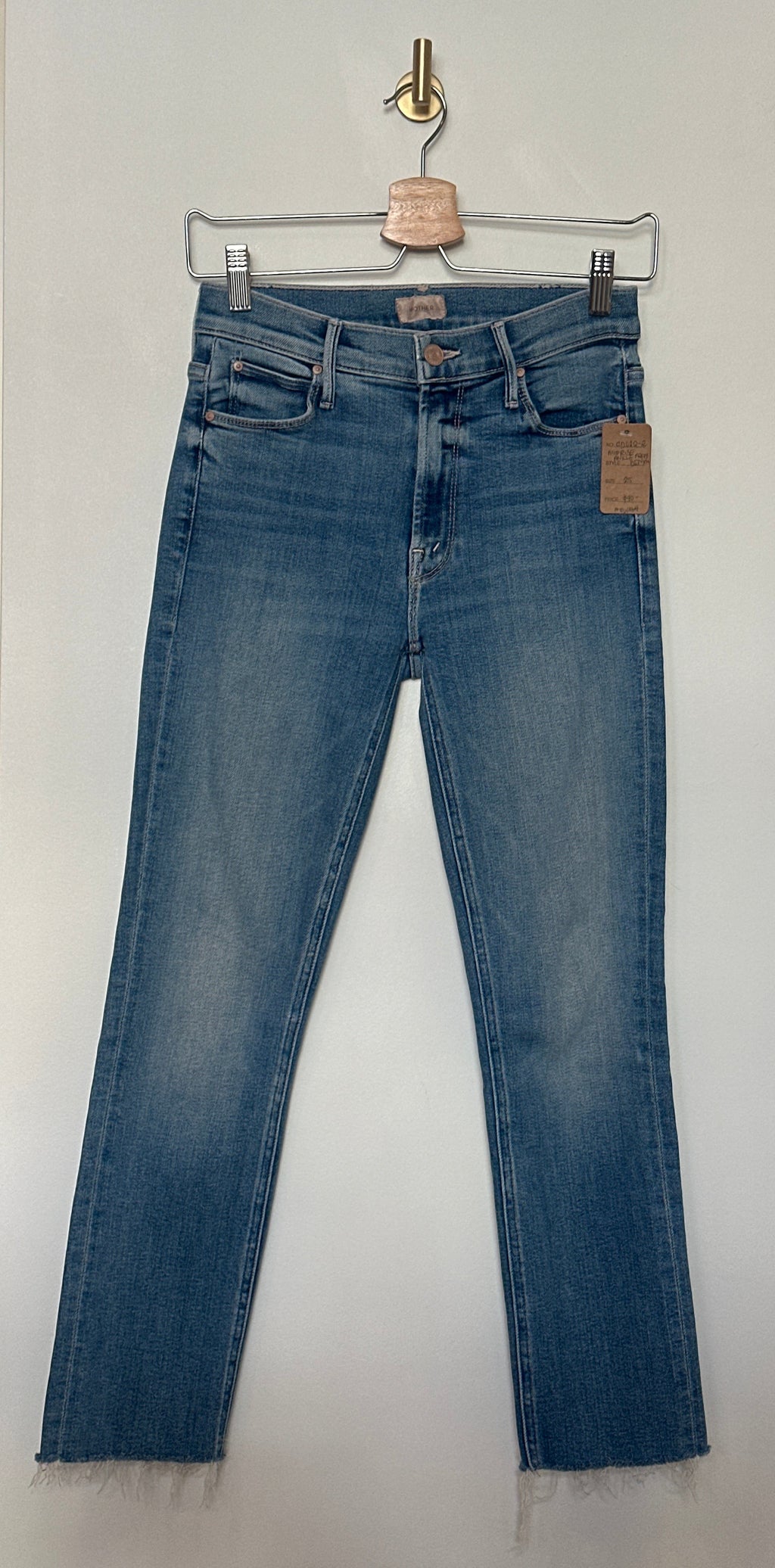 MOTHER Denim Dazzler Ankle Fray Size 25