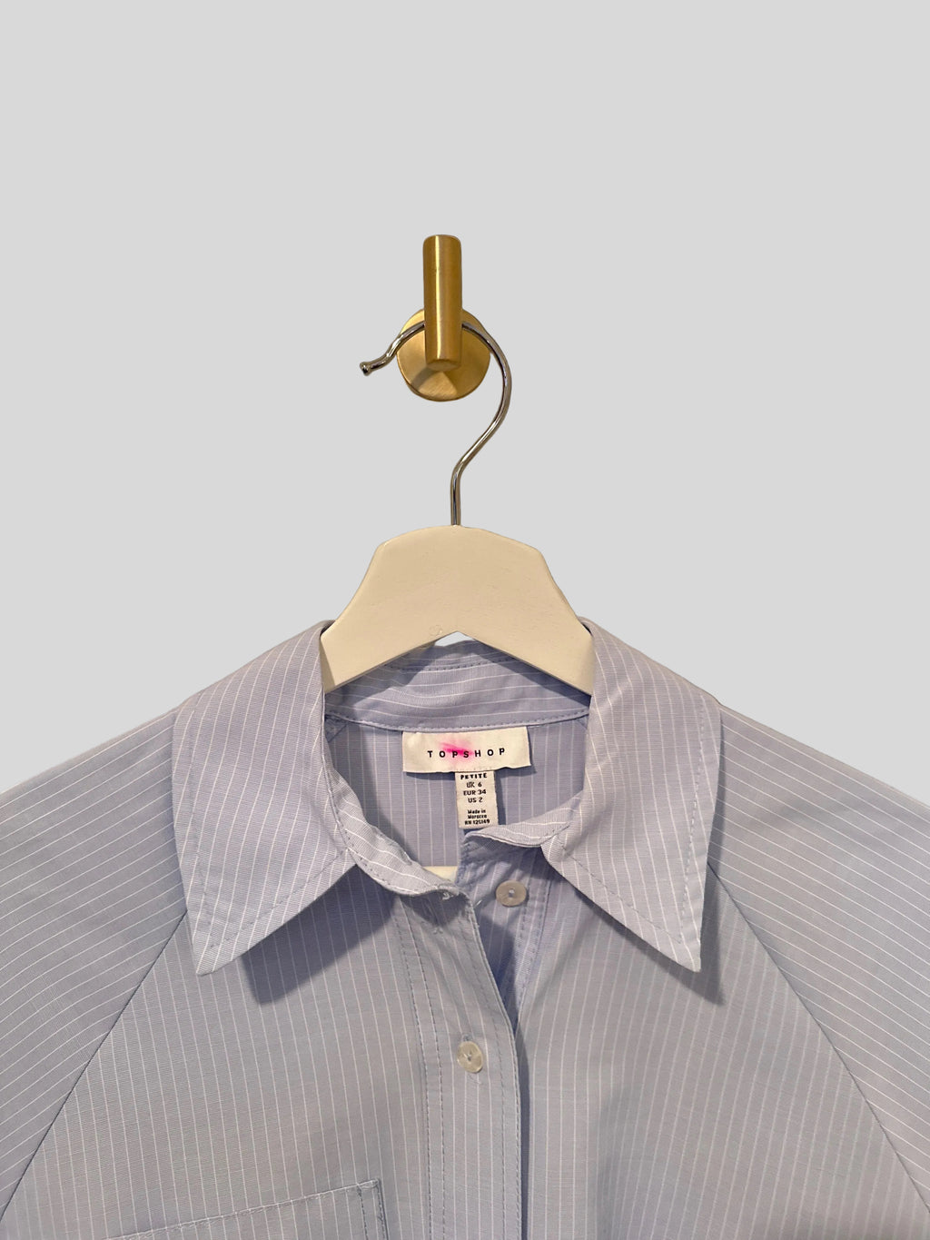 TOPSHOP Long Sleeve Oversized Shirt Tail Blouse