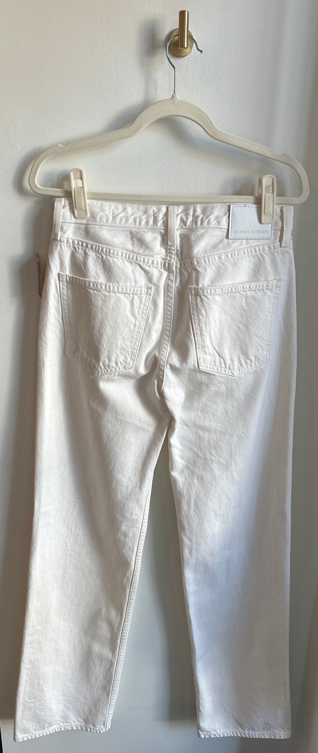 DENIM FORUM ‘90s Iggy Low Rise Straight Leg Jeans – Ecru — Size 25