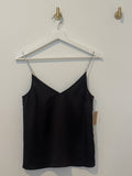 H&M Black Camisole with Rhinestone Spaghetti Straps