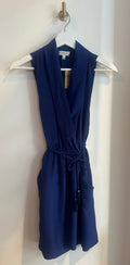 Wilfred 100% Silk Tassel Tie Dress – Royal Cobalt Blue | Size S