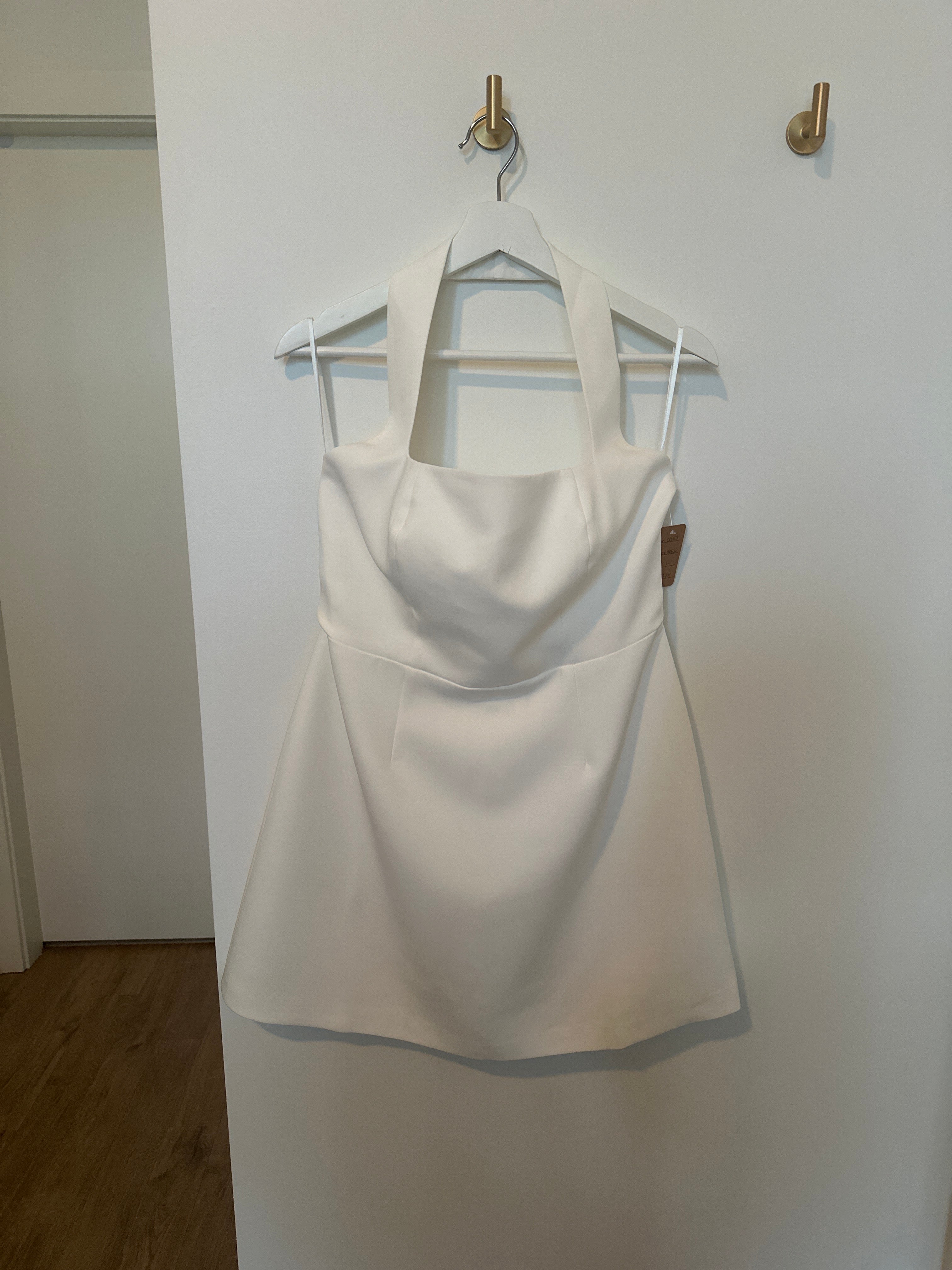 Commense White Halter Dress