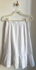 WILFRED Linen Midi Skirt – White — Size 0