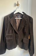 ZARA Vintage Velvet Blazer Chocolate Brown - Size L