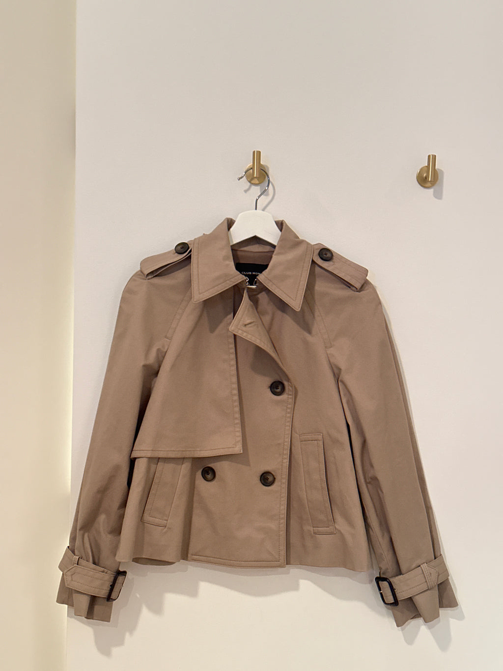 CLUB MONACO CROPPED TRENCH XS