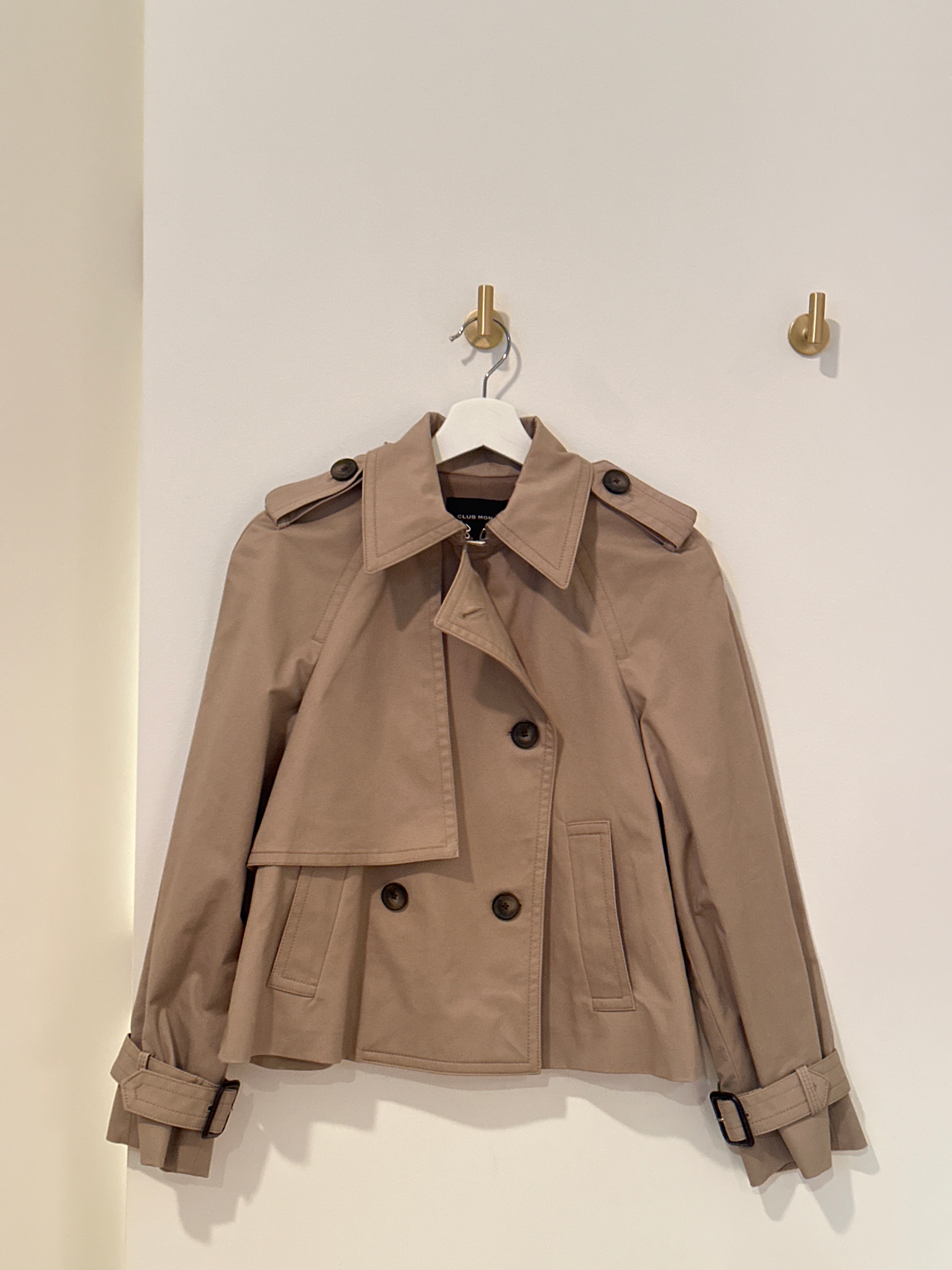 CLUB MONACO CROPPED TRENCH XS